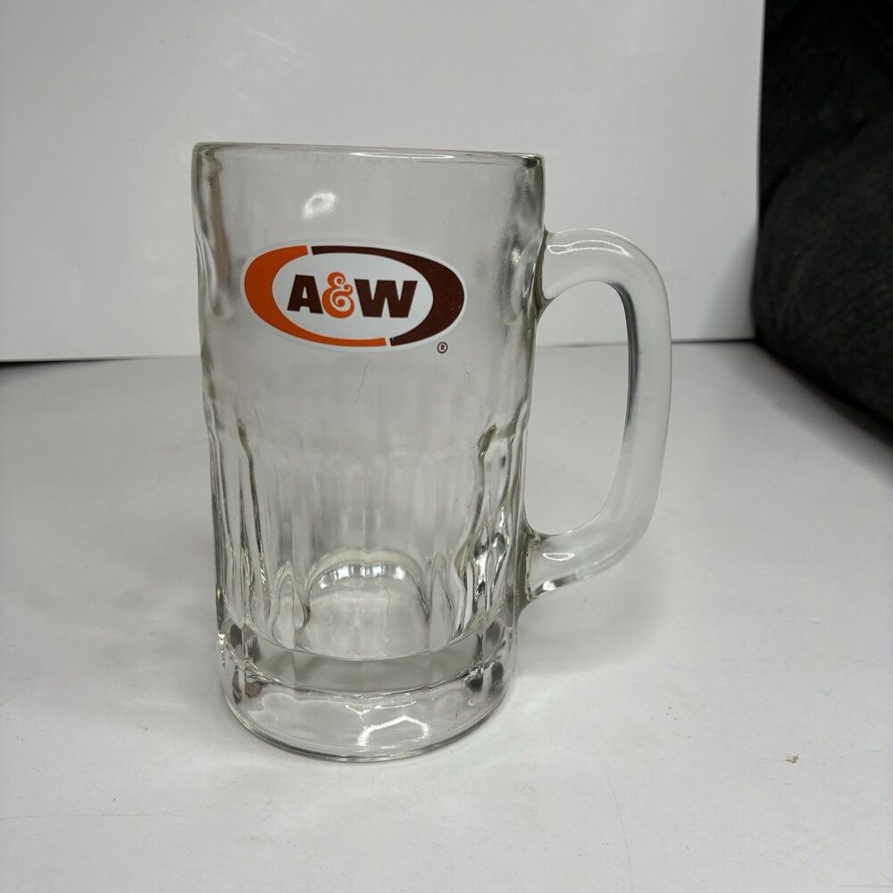 Large A&W Root Beer Mug, Original Root Beer Float Mug, Solid Heavy Glass Vintage